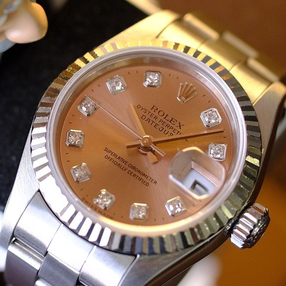 Rolex Datejust 69174 Salmon Diamond Dial 26mm - Picture 3 of 6